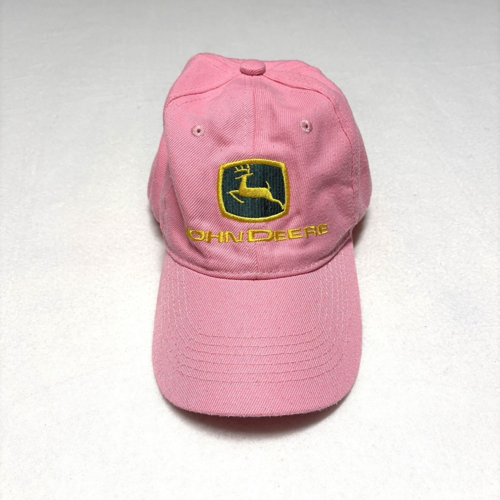 John Deere‎ Hat Women Pink Baseball Cap Embroidered Western Cowgirl Tractor Logo